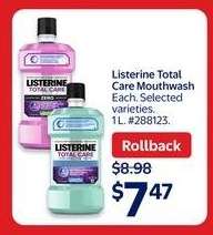 LISTERINE TOTAL CARE MOUTHWASH