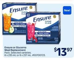 Ensure or Glucerna Meal Replacement