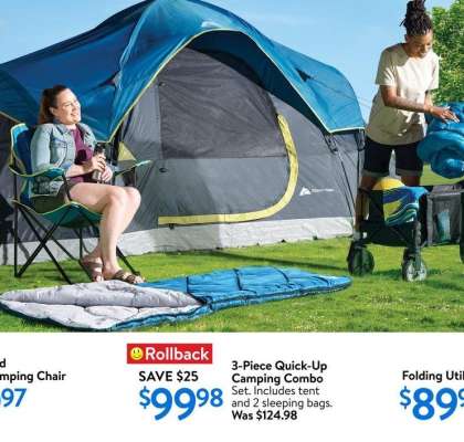 3-Piece Quick-Up Camping Combo