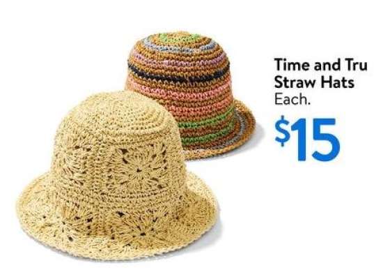 Time and Tru Straw Hats