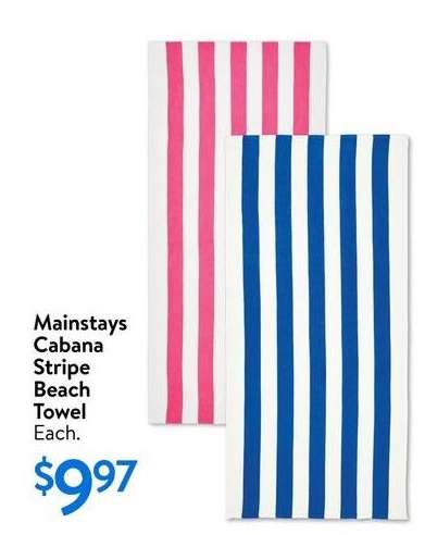 Mainstays Cabana Stripe Beach Towel