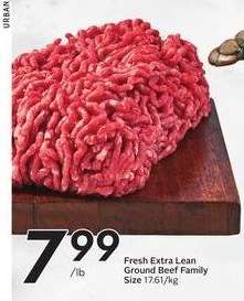 Fresh Extra Lean Ground Beef Family Size