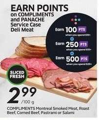 COMPLIMENTS and PANACHE Service Case Deli Meat
