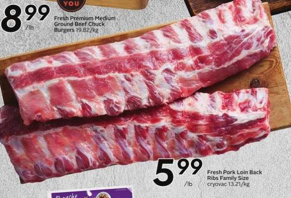 Fresh Pork Loin Back Ribs Family Size