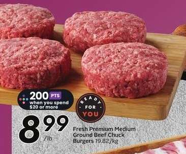 Fresh Premium Medium Ground Beef Chuck Burgers