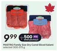 MASTRO Family Size Dry Cured Sliced Salami