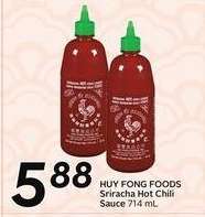HUY FONG FOODS Sriracha Hot Chili Sauce 714 mL