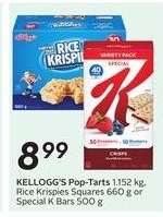 KELLOGG’S Pop-Tarts, Rice Krispies Squares, or Special K Bars