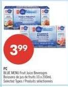 PC BLUE MENU Fruit Juice Beverages