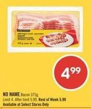NO NAME Bacon 375g