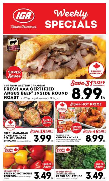 IGA Simple Goodness Flyer - May 09, 2025 - May 15, 2025.