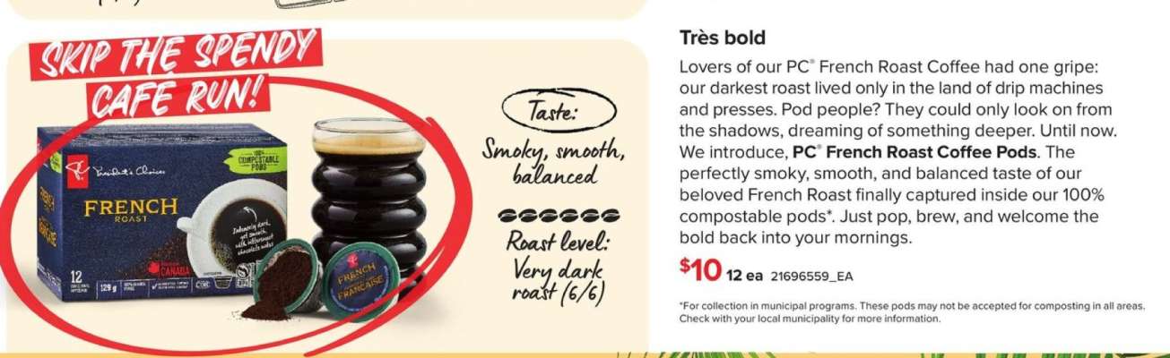 PC French Roast Coffee Pods