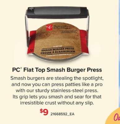 PC® Flat Top Smash Burger Press