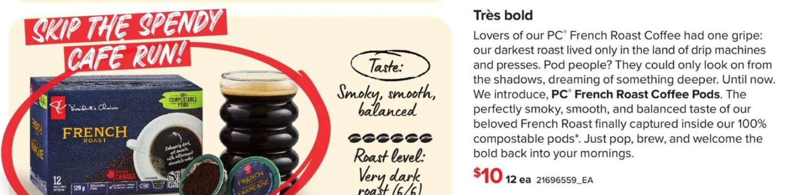 PC French Roast Coffee Pods