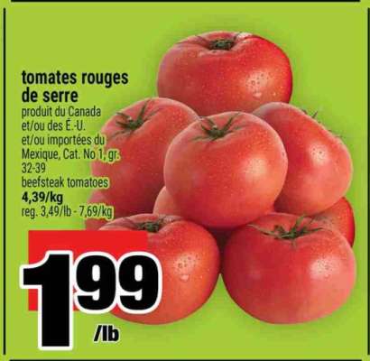 TOMATES ROUGES DE SERRE