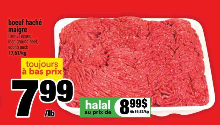 BŒUF HACHÉ MAIGRE