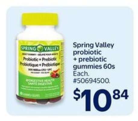 Spring Valley probiotic + prebiotic gummies 60s