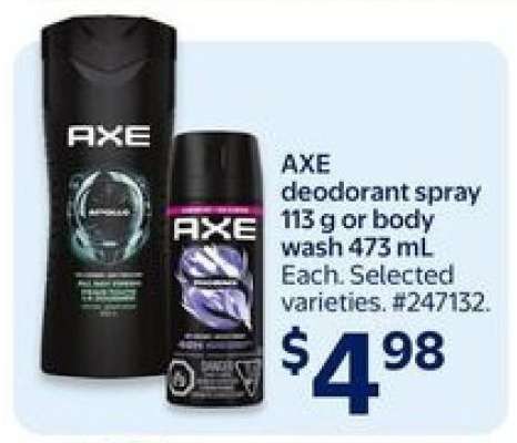AXE deodorant spray or body wash