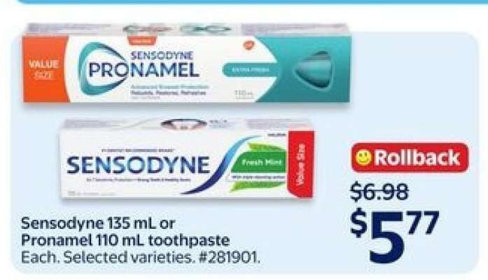 Sensodyne 135 mL or Pronamel 110 mL Toothpaste