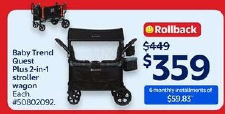 Baby Trend Quest Plus 2-in-1 stroller wagon
