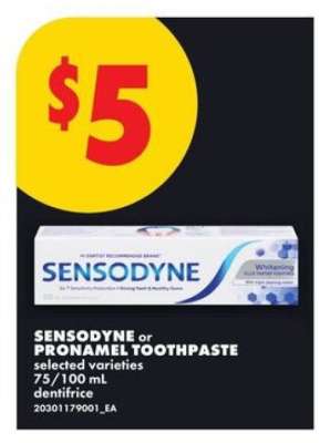 Sensodyne or Pronamel Toothpaste