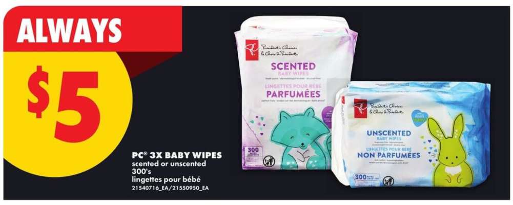 PC 3X Baby Wipes