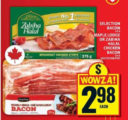 Selection Bacon or Zabiha Halal Chicken Bacon