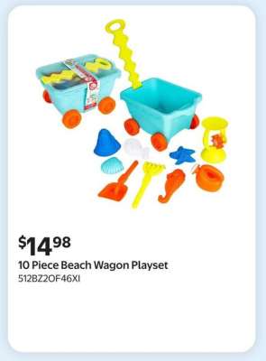 10 Piece Beach Wagon Playset