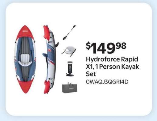 Hydroforce Rapid X1, 1 Person Kayak Set