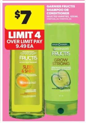 Garnier Fructis Shampoo or Conditioner