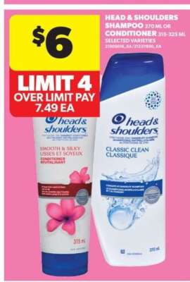 Head & Shoulders Shampoo or Conditioner