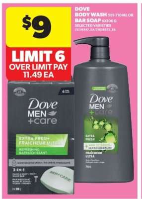 Dove Men+Care Body Wash or Bar Soap