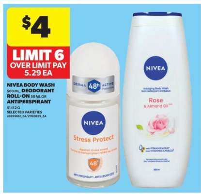 Nivea Body Wash or Deodorant