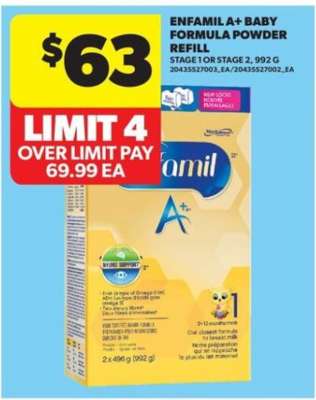 ENFAMIL A+ BABY FORMULA POWDER REFILL