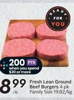 Fresh Lean Ground Beef Burgers