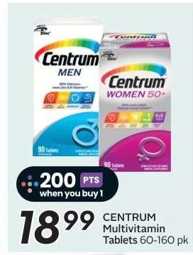 CENTRUM Multivitamin Tablets 60-160 pk