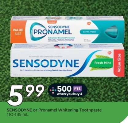 SENSODYNE or PRONAMEL Whitening Toothpaste
