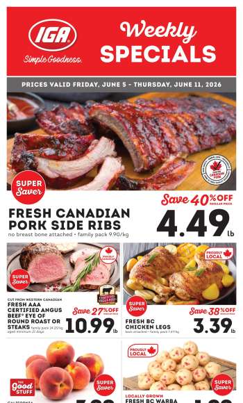 IGA Simple Goodness Flyer - June 05, 2026 - June 11, 2026.