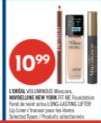 L'ORÉAL VOLUMINOUS Mascara, MAYBELLINE NEW YORK FIT ME Foundation
