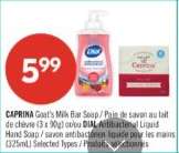 CAPRINA Goat's Milk Bar Soap / DIAL Antibacterial Liquid Hand Soap