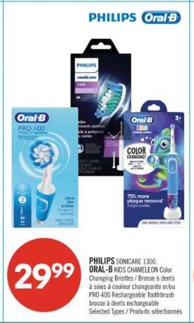 PHILIPS SONICARE 1300, ORAL-B KIDS CHAMELEON Color Changing Bristles