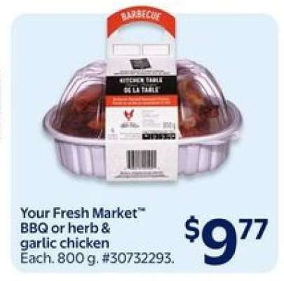 Your Fresh Market BBQ or Herb & Garlic Chicken