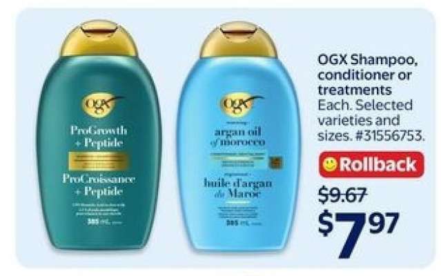 OGX Shampoo, Conditioner or Treatments