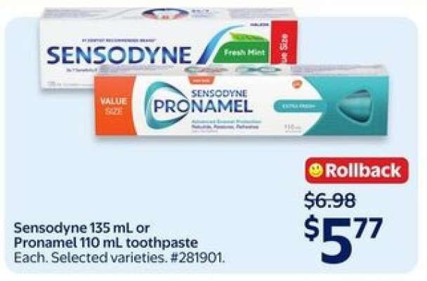 Sensodyne or Pronamel Toothpaste