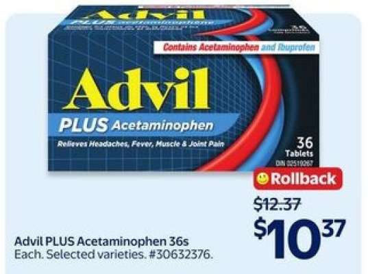 Advil Plus Acetaminophen 36s