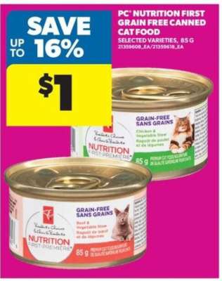 PC Nutrition First Grain Free Canned Cat Food