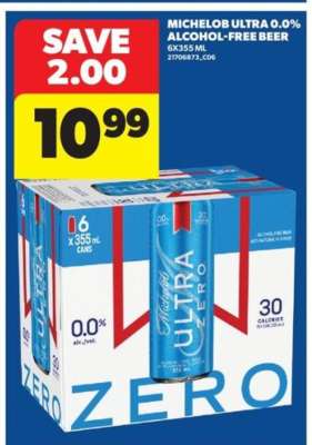 Michelob Ultra 0.0% Alcohol Free Beer