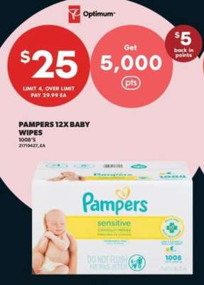 Pampers 12x Baby Wipes