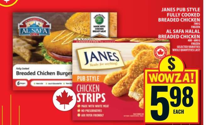 JANES Pub Style Fully Cooked Breaded Chicken