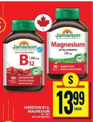 Jamieson B12, Magnesium